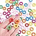 PH PandaHall 100pcs Wood Rings, Dyed Donut Wood Beads Mixed Color Macrame Rings 15mm Circle Ring Wooden Loose Beads for Macrame DIY Wood Hoops Ornaments Connectors Christmas Tree Garland Decoration