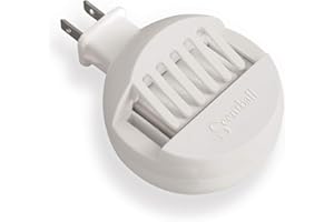 AromaHouse Scentball Plug in Waterless & Cordless Aromatherapy Diffuser (White) with 5 Refill Unscented Pads, 1 Count