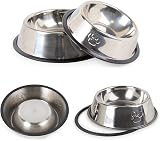 Ycnpeatt 3 Piece Stainless Steel Cat Bowls Non Slip Anti Spill view 5