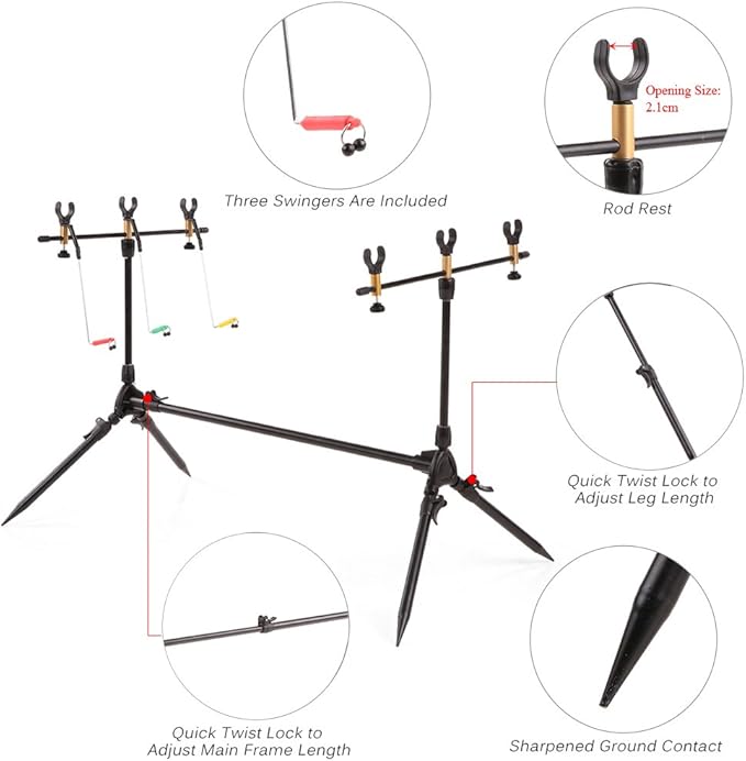fishing rod stands for carp fishing