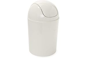 Umbra Mini Waste Can, 1.25 Gallon with Swing Lid (Ivory)