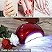 KEDSUM 48W UV LED Nail Lamp,Nail Dryer &Curing Lamp with Auto-Sensing and 4 Timers for Fingernail & Toenail Curing Gel Polish at Home and Salon, Red