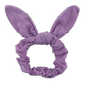 Amazon Com Bunny Ear Hair Scrunchie Girls Women Knot Bow Hair