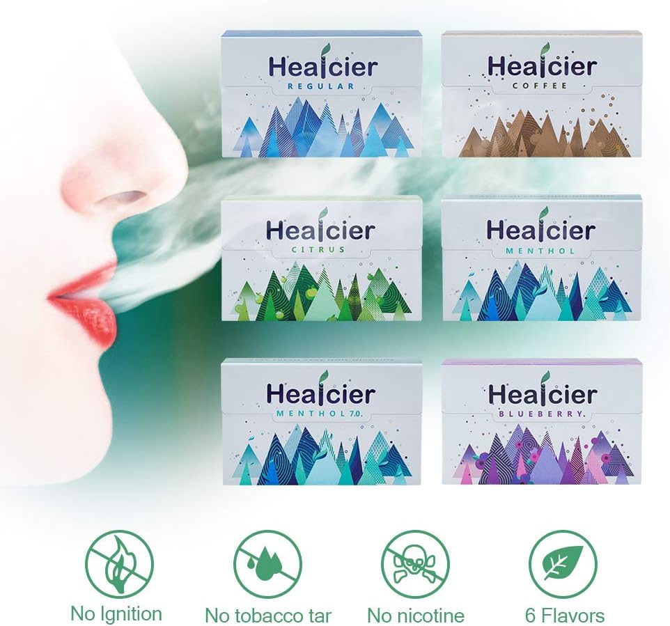 Healcier Stick Heat Stick Extra Tea Sticks Filter Tubes Inhaler no Burn Stick for Heating Device (6 Flavors, 60)