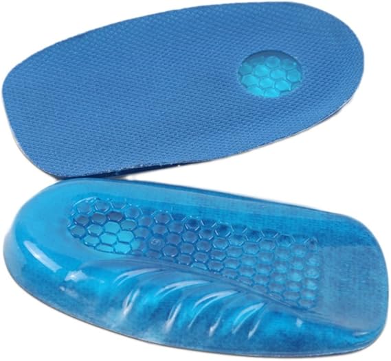 Healifty Silicone Gel Heel Cups Half Shoes Inserts