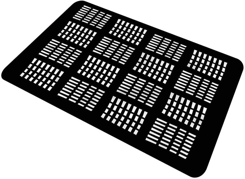 shirlyhome Christmas Doormat Abstract Machine-Washable/Non-Slip Dash Line Skyscraper Urban Rectangle 20"x31"