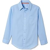 French Toast Boys' Expandable Collar Button Down Dress Shirt with Long Sleeves (Standard & Husky)