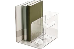 Acrylic Document Storage Holder - Clear Mail Organizer, Minimalist Office File Stand | Acrylic Document Sorter Mails Storage,