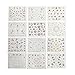 3D Design Nail Art Stickers, 50 Sheets Self-Adhesive Tip Decals Manicure DIY Decoration Tools