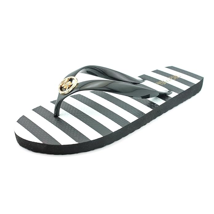 Buy Michael Kors Women's Mk Flip Flop Black Black Rubber FlipFlops and