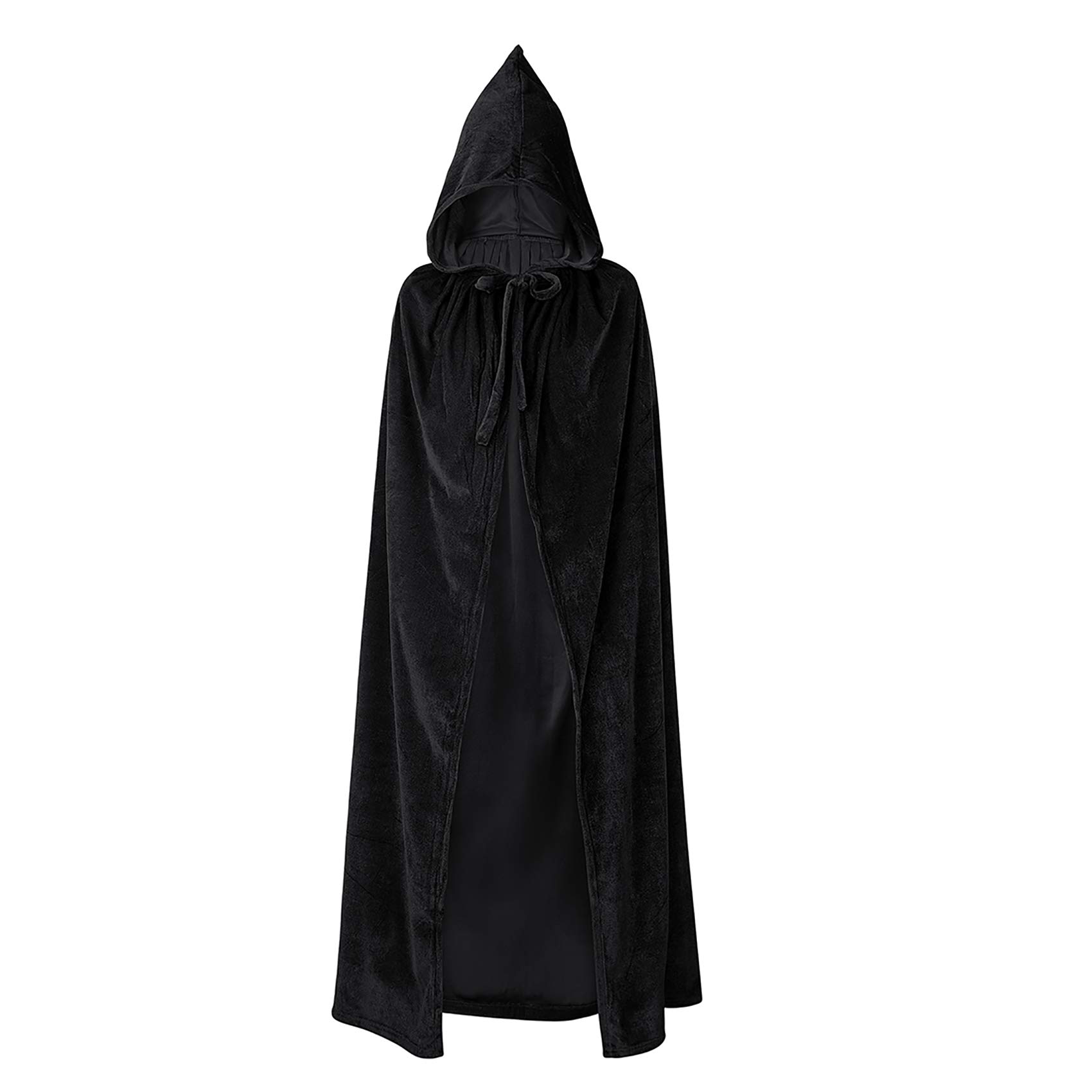 Black Hooded Cloak Unisex Adult Cloak with Hood Halloween
