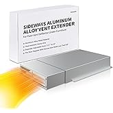 Hometu Sideways Floor Air Vent Extender for Under Furniture, 11.9"-23" Adjustable Aluminum Vent Deflector, Heavy-Duty Heat-Resistant HVAC Redirector for Bed, Sofa, Dresser