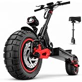 1600W High Speed Off-Road Electric Scooter for Adults, 40 MPH Top Speed | 48V 18Ah battery, 30-mile range, foldable frame, removable seat, dual suspension, 11-inch all-terrain tires