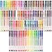 US Art Supply Jewelescent 100 Unique Color Gel Pen Set - Professional Artist Quality Gel Ink Pens in Vibrant Colors - Standard, Glitter, Metallic, Neon, and Pastel - 100% Satisfaction Guarantee