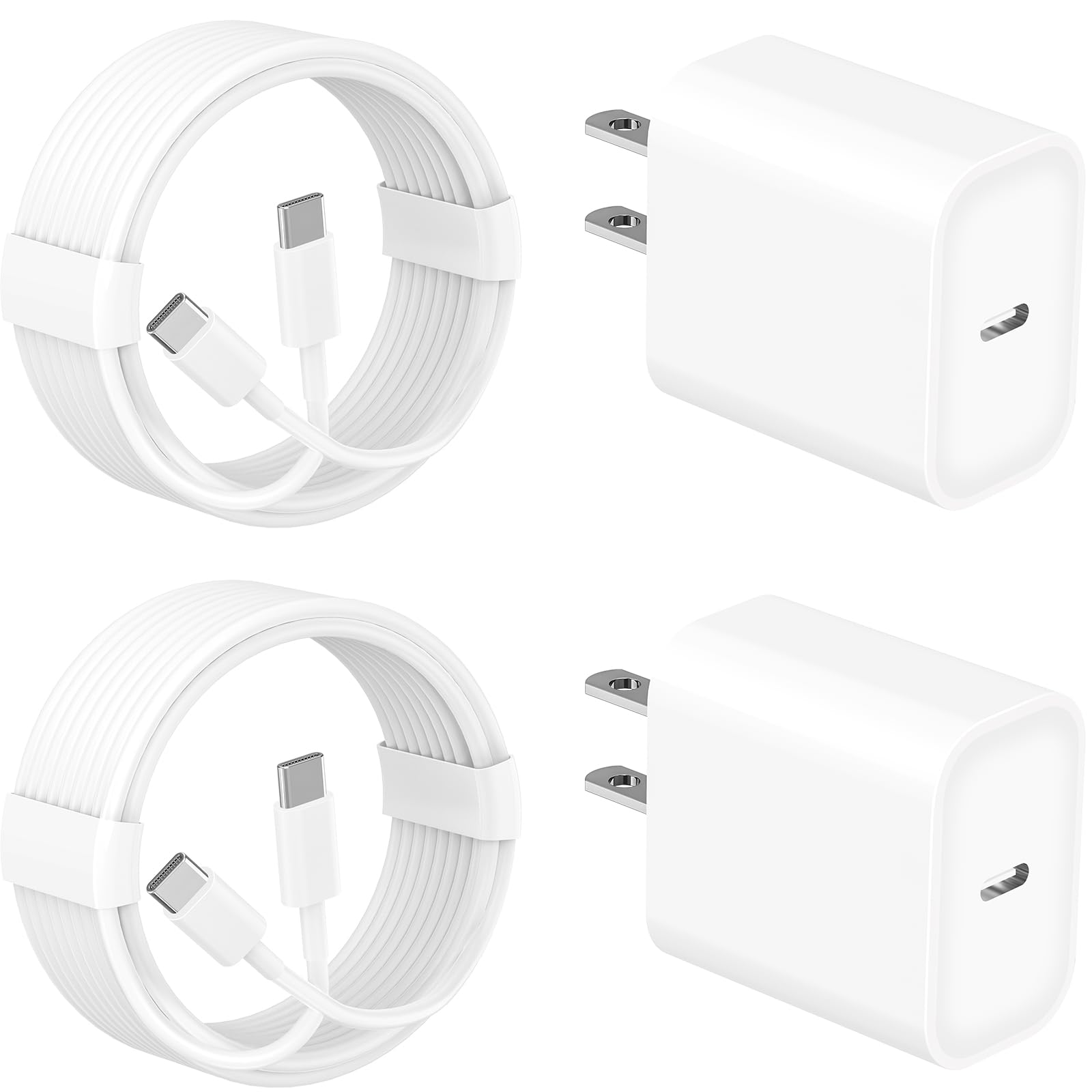 Photo 1 of [Apple MFi Certified] iPhone 17 Charger Fast Charging, Redpark 2Pack 20W USB C Wall Charge Block Type C Charger with 6FT Type C Cable for iPhone 17/17 Air/17 Pro/17 Pro Max/16 Pro/15/iPad Pro/AirPods
