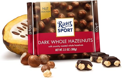 Ritter Sport Dark Chocolate With Whole Hazelnuts Amazon Co Uk Grocery