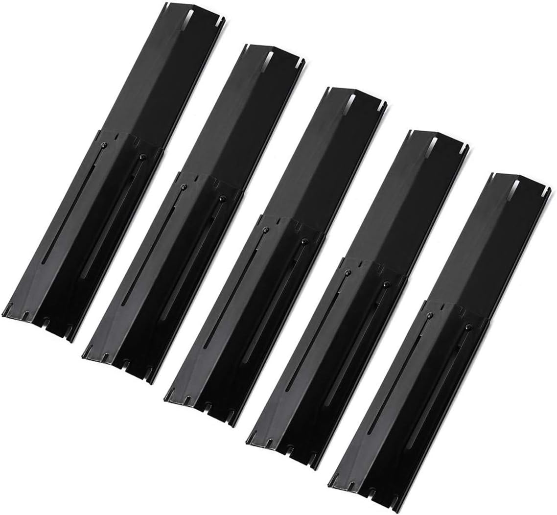 DELSbbq Universal Adjustable Grill Heat Plate Replacement for Gas Grill, Porcelain Steel Heat Plate Shield, Flavorizer Bar, Extends from 11.75" up to 21" L (Pack of 5) : Garden & Outdoor