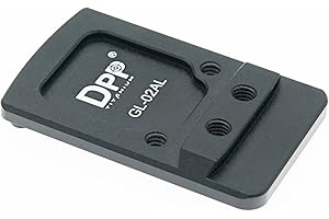 DPP Titanium Rear Sight Dovetail Mount Compatible with Glock Trijicon RMR/SRO&Holosun 407C507C/508T (Aluminum)