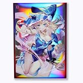 50ct (Dark Magician Girl) Holographic Top Loading Trading Card Sleeves for ygo/Japanese Art Anime Printing Card Sleeves Protectors 63x90mm (Art12) ygo