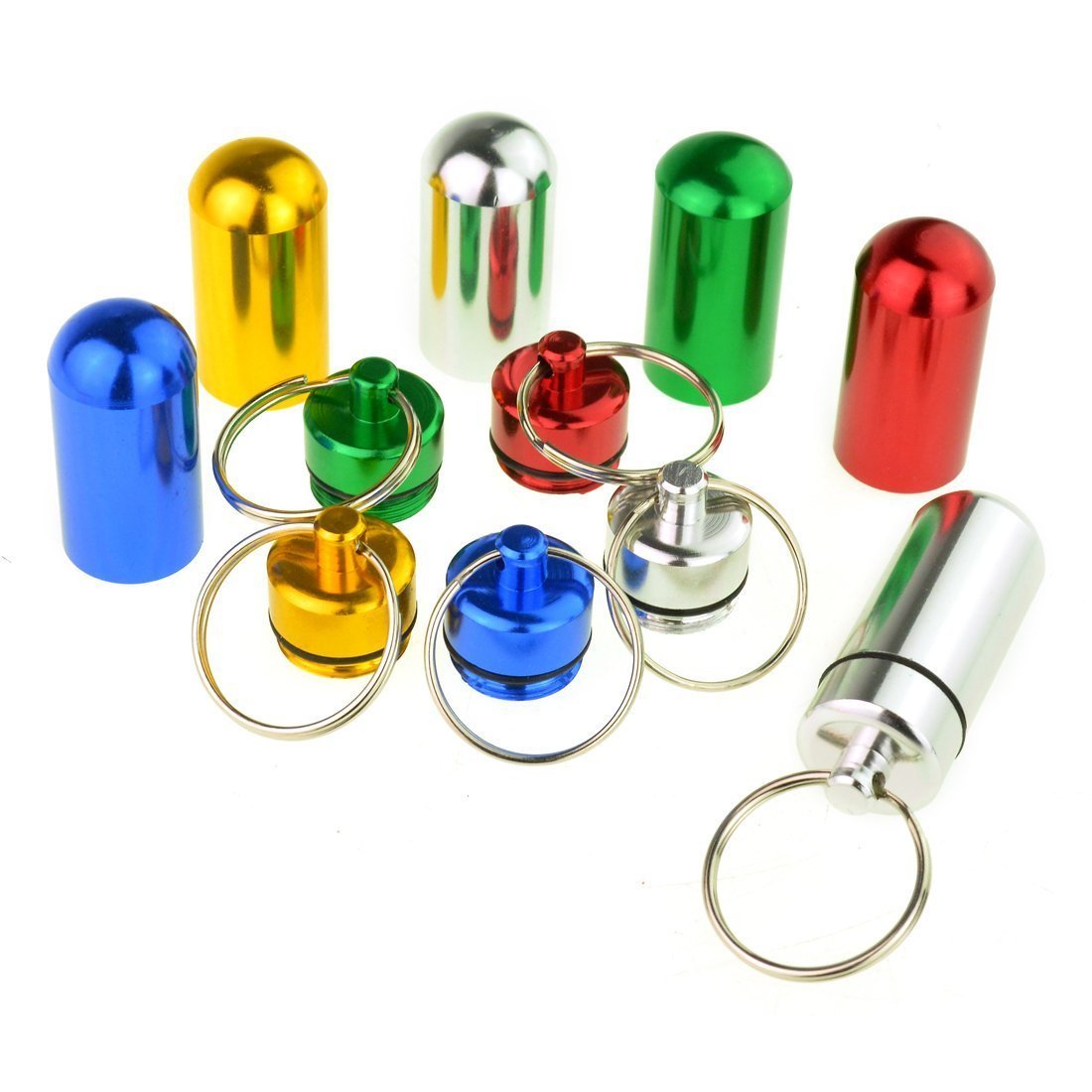 Estone Set of Key rings Waterproof Pillboxes , A
