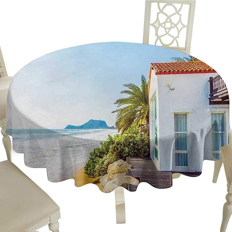 Amazon Longbuyer 丸形テーブルクロス オカルト 太陽の下の裸の少女のイメージ サブライム 自然の妖精 コスモス ニンフ デティアート ピンク ブラック パーティー用 D54 テーブルクロス オンライン通販