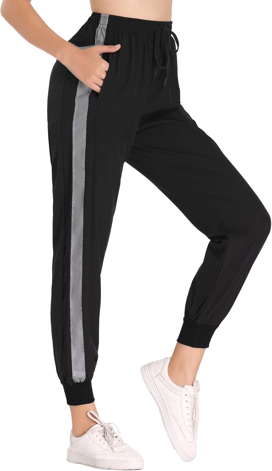 Aibrou Womens Tracksuit Bottoms Joggers Pants Lightweight Striped ...