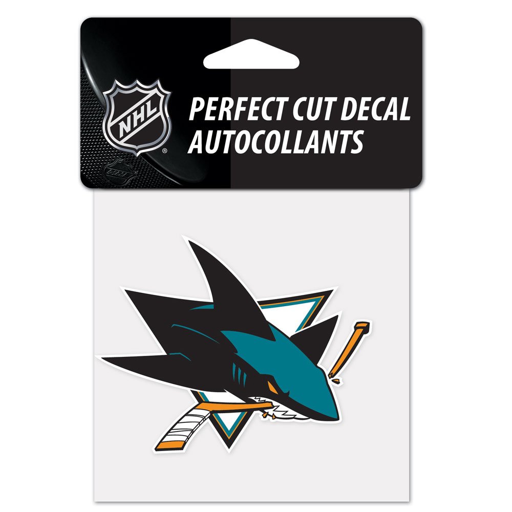 Wincraft NHL San Jose Sharks Perfect Cut Color Decal 4 x 4