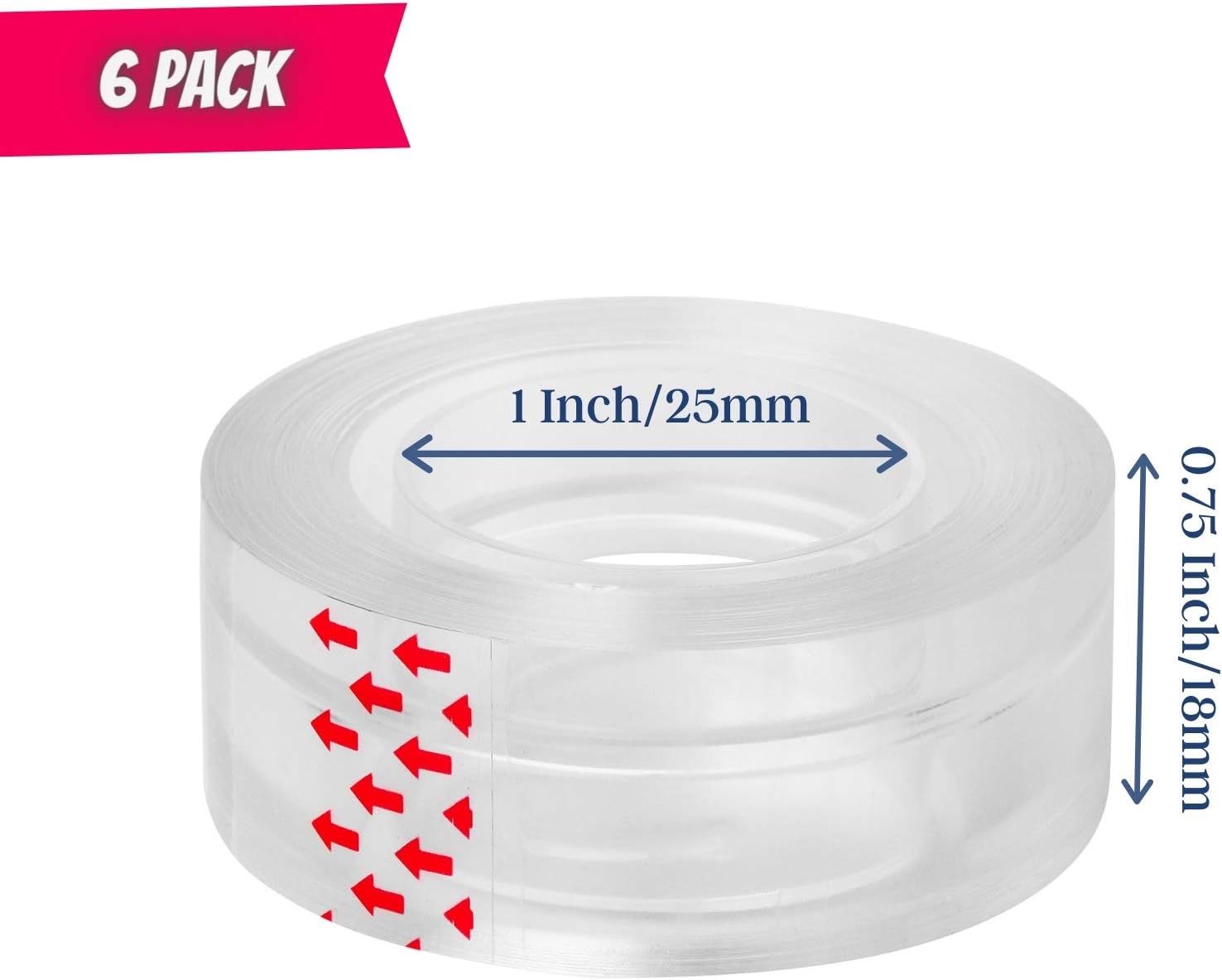 Mr. Pen- Gift Wrapping Tape, 6 Pack, Gift Wrap Tape, Wrapping Tape, Clear Tape, Invisible Tape, Gift Tape, Wrapping Tape for Presents, Wrapping Paper Tape, Tape, Tape Clear, Tape Refills for Dispenser : Office Products