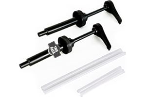 EBUN 1 Gallon Pump Dispenser (2-Pack) Compatible with 5 Gallon Bucket Pump & Pail for Laundry Detergent Jug, Shampoo Bottle, Black