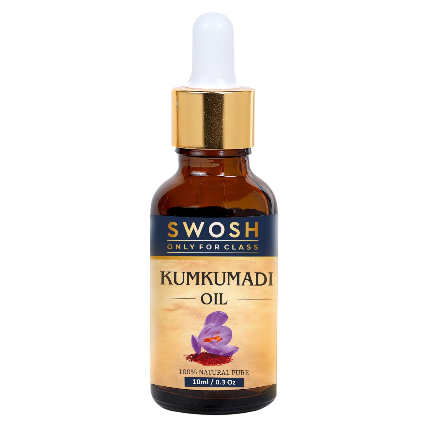 SWOSH Ayurveda Kumkumadi Tailam -Kumkumadi Face Oil With Saffron for Glowing Skin(10 ml) - 100% Vegan and Chemical Free | Helps Revive and Repair Dull and Damage Skin