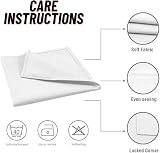 Luxury 100% White Cotton Napkins - 12 Oversized Hotel Quality 41x41 cm view 8