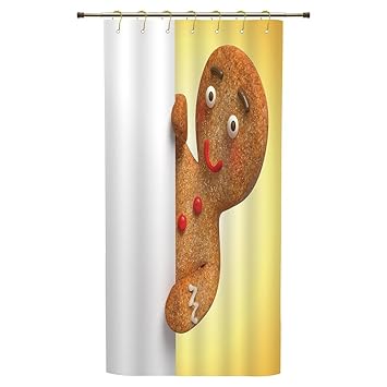Amazon Com Iprint Shower Curtain Gingerbread Man Gingerbread Man