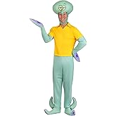 Mens Deluxe Squidward Tentacles Costume | Adult Spongebob Squarepants Character Outfit with Headpiece