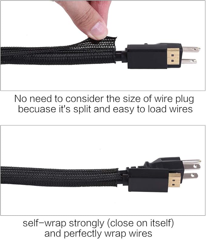 Keco 10ft 1 4 Inch Cable Management Sleeve Wire Loom Cord