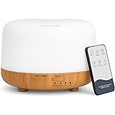 SPLITSKY Aromatherapy Essential Oil Home Diffuser with Remote Control, 300ML Large Room Cool Mist Air Humidifier, 8 Hours Quiet Operation, Timer, 7 Colors LED Night Night，Suitable Home,Yoga.