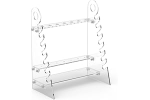 stonylab Pipette Rack, Detachable Plexiglass Pipette Holder Stand Pipet Rack with 1.5 cm Hole Diameter