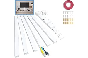 6m Cord Cover Wall Kit,Cable Trunking for Wall,Cable Management,Cache Fil,Under Desk Cable Management Tray,Wire Concealer,Cor