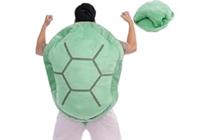 BENINY 40 inch Wearable Turtle Shell Pillow, Giant Stuffed Turtle Shell Plush Pillow, Soft Green Turtle Body Pillow Funny Dress Up Gift for Adults Kids Birthday Christmas