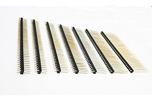 E-Simpo® 10pcs 2.54mm (0.1") Male Pin Header Connector 15mm Long Gold-plated Copper 2X40Pin Header Strip Double Row Straight Rohs (L15mm)