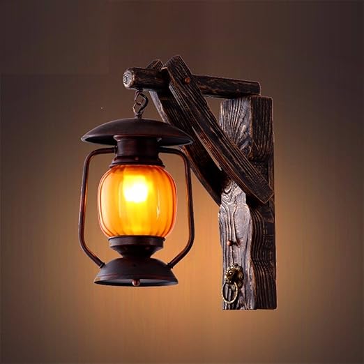 Amazon Avanthika E27 壁取り付け燭台壁ランプ このアイルランド国側アンティーク木製壁ライトバーライト オフロードライト アンティークランプ チャイニーズティーハウス Avanthika ブラケットライト