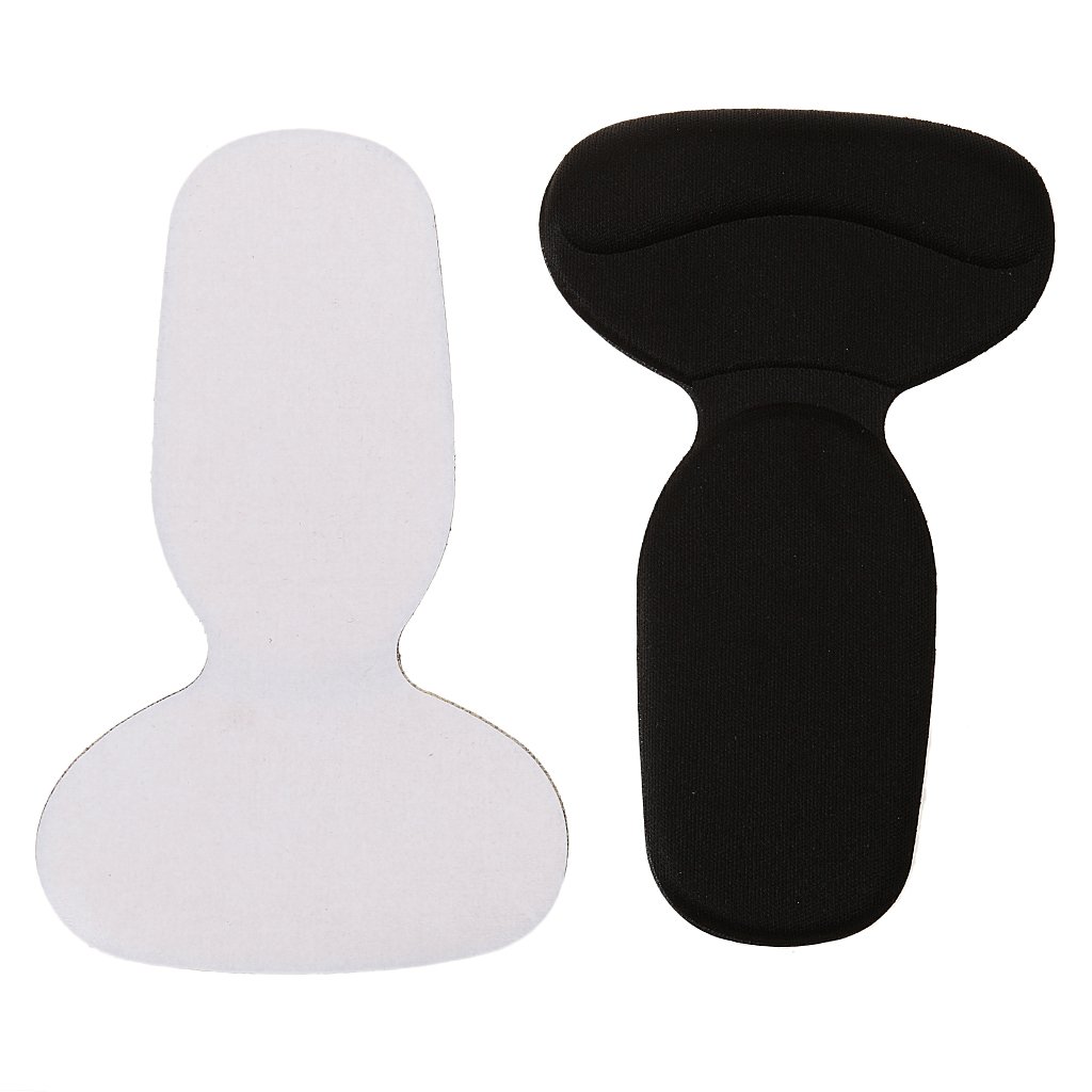 magideal durable t-shape heel cushion high heel shoes insole pads black
