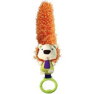 Yoee Baby Newborn Toy for Early Development Baby Rattle and Sensory Toy with Teether, Sounds, Textures and Handle for Interactive Play - Lion