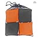 Play Platoon Weather Resistant Cornhole Bean Bags Set of 8 (Orange & Black)