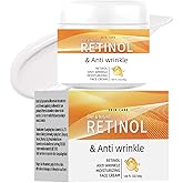 Retinol Anti-Wrinkle Face Cream - Anti-Aging Moisturizer with Bakuchiol & Hyaluronic Acid, Firming & Hydrating Treatment for Fine Lines and Wrinkles, 1oz