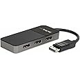 StarTech.com 3-Port DisplayPort 1.4 Splitter, DisplayPort to 3x DP Multi-Monitor Adapter, Triple 4K Computer MST Hub, USB Bus-Powered, Windows Only (MST14DP123DP)