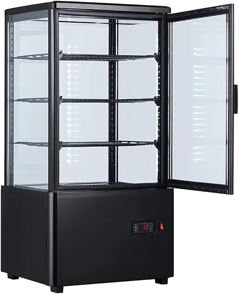 Amazon 新型4面ガラス冷蔵ショーケース70l ブラック Hjr Fg70sbk Hijiru 冷蔵 冷凍ショーケース 通販