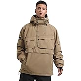 BSASB Mens Snowboard Jacket Ski Pullover Coat Warm Waterproof Windproof Men Snowboarding Jacket Winter Sports