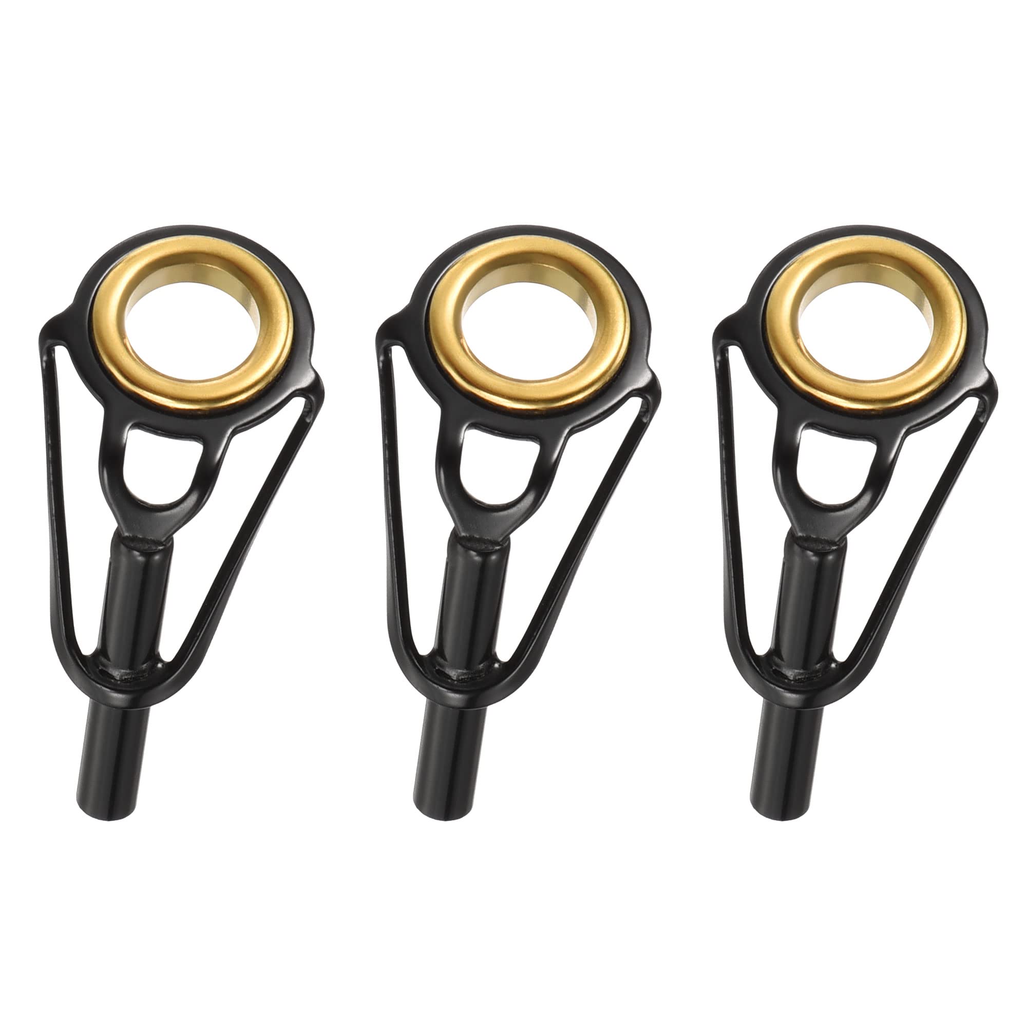 PATIKIL 2.2mm Tube Dia Fishing Rod Tips Repair Kit, 3pcs Stainless Steel Ring Guide for Saltwater Freshwater Fishing