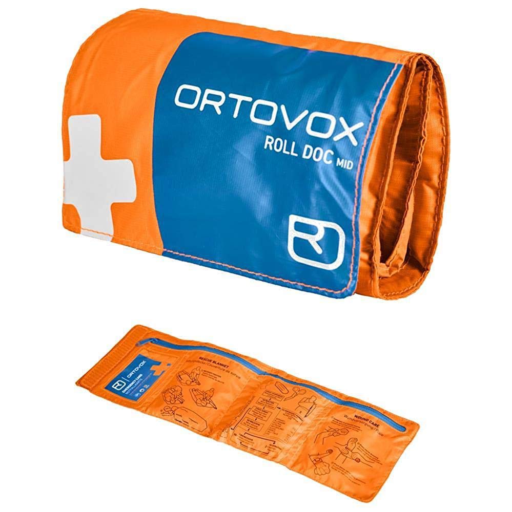 Ortovox Unisex - Adult Roll Doc Mid First Aid Kit, Shocking Orange, 15 x 7.5 x 6.5 cm