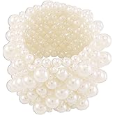 Gobelieve Women’s Vintage Elastic Imitation Pearl Bracelet for Wedding Holiday Party
